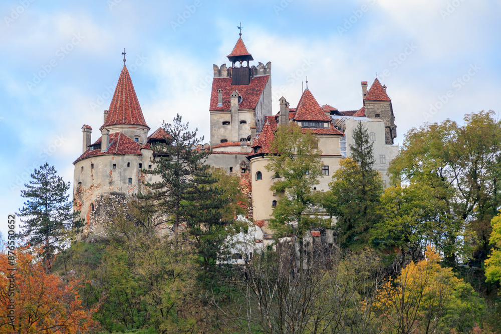 Fototapeta premium Europe, Romania. Bran. Castle Bran, Exterior. Dracula's Castle.