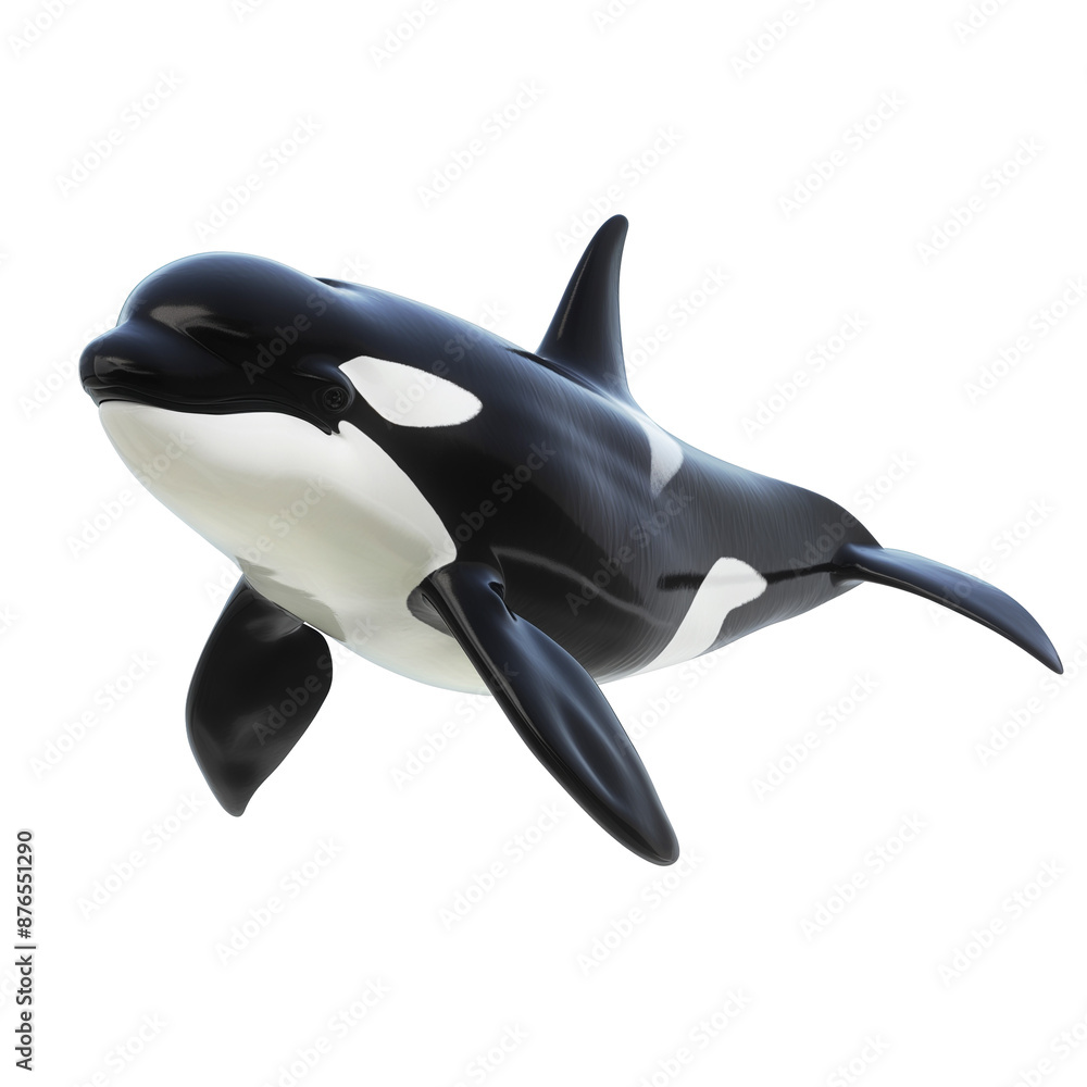 Fototapeta premium dolphin isolated on white background