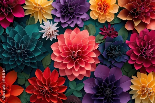 Vibrant Paper Flower Bouquet
