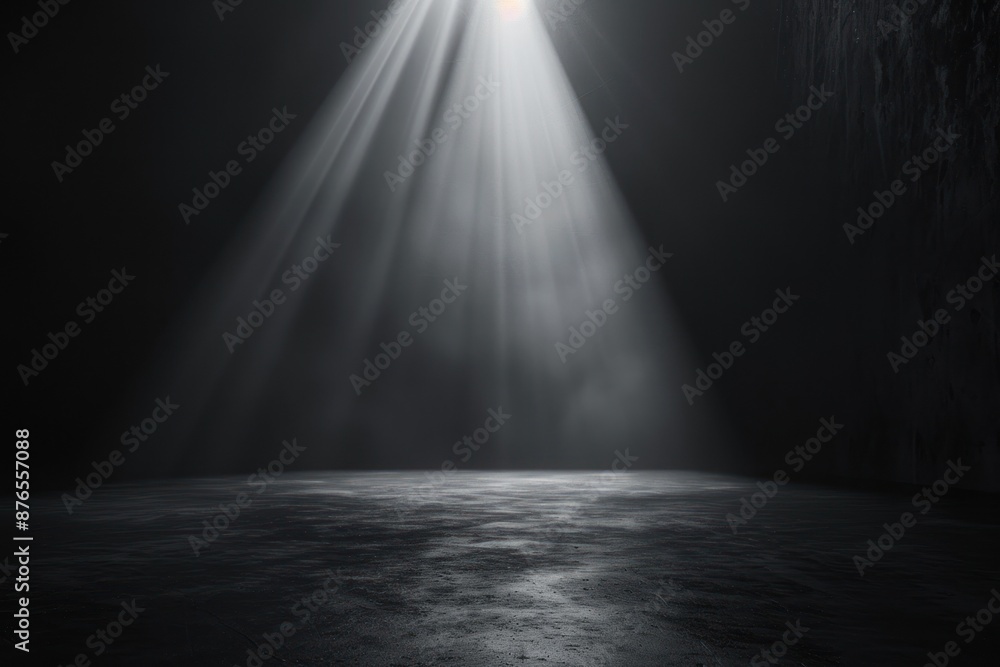 Single Spotlight on Dark Room Single Spotlight on Dark Room