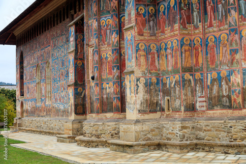 Europe, Romania. Bukovina, Moldovita,  Renown for painted monasteries. photo