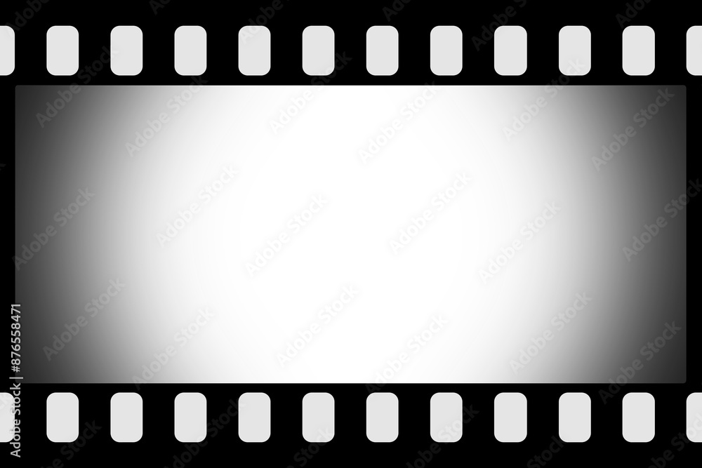 Fototapeta premium Film style video frames. Cinemascope size black + vignette. 2.35:1 screen aspect ratio. 