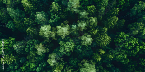 Tapeçaria de Árvores Verdes em uma Floresta Densa