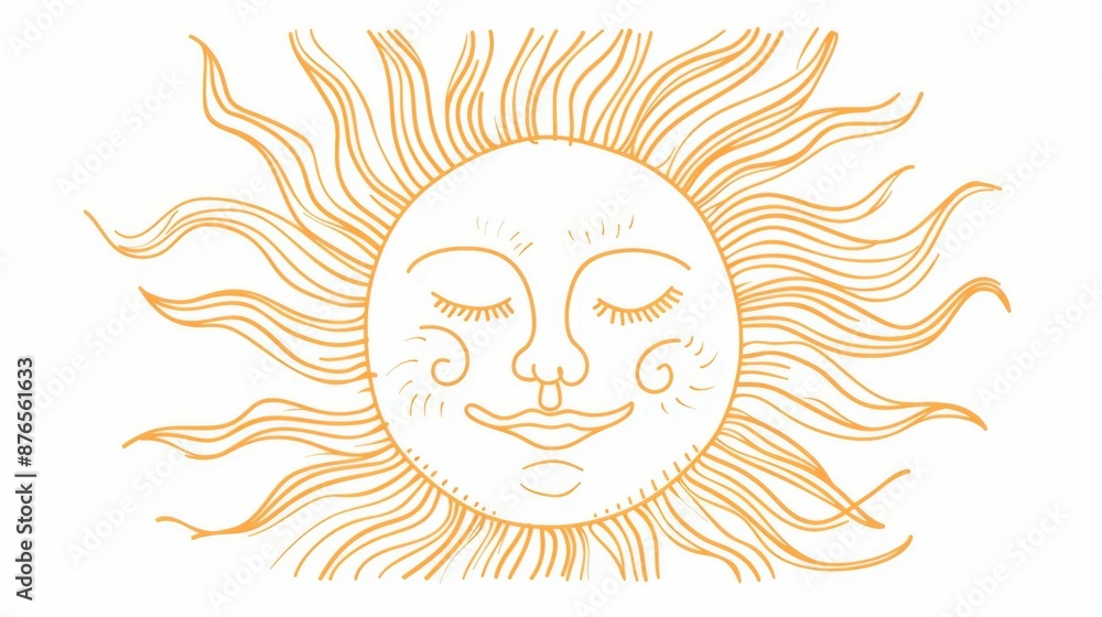 A creative design focusing on an orange sun with vivid radiant lines spreading outwards, highlighting an empty center, symbolizing creativity, warmth, and vibrancy.