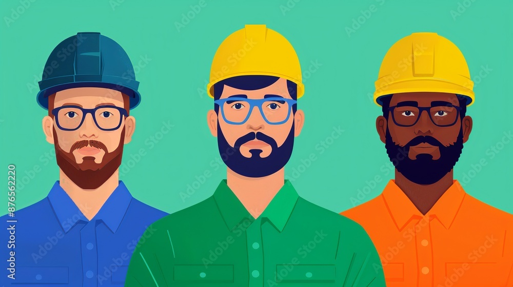 Green jobs represented by careers in renewable energy, conservation, and sustainable industries contributing to a green economy. Background Illustration, Bright color tones, , Minimalism, Green jobs represented by careers in renewable energy, conservation, and sustainable industries contributing to a green economy. Background Illustration, Bright color tones, , Minimalism,