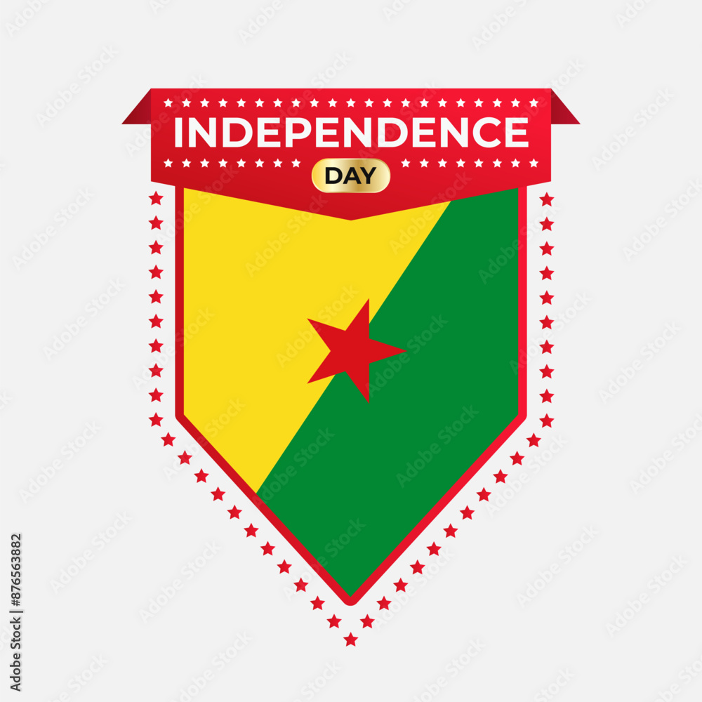 French Guiana Independence Day Banner Design French Guiana Independence Day Banner Design