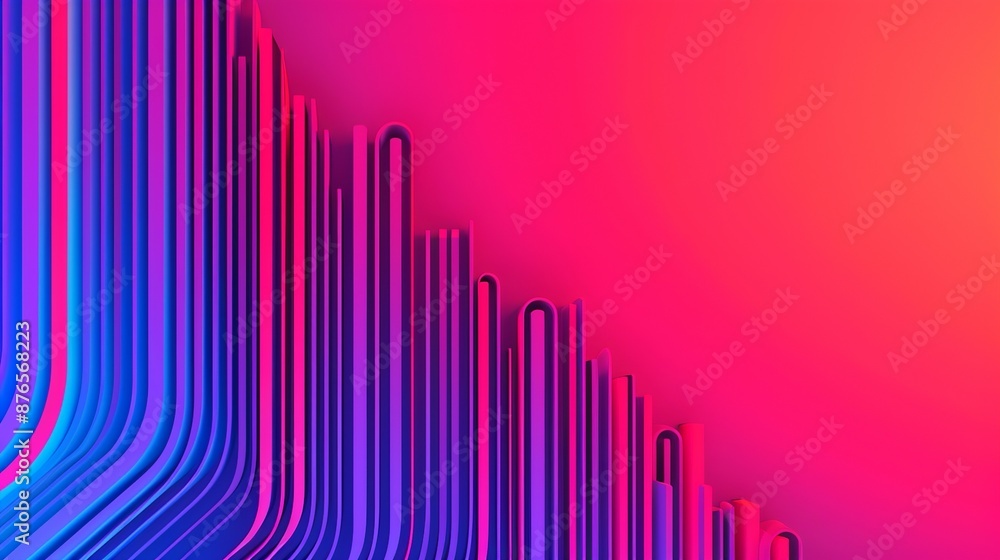 Fototapeta premium Digital transformation integrating digital technologies for business innovation and customer engagement, driving growth and competitiveness. Background Illustration, Bright color tones, , Minimalism,