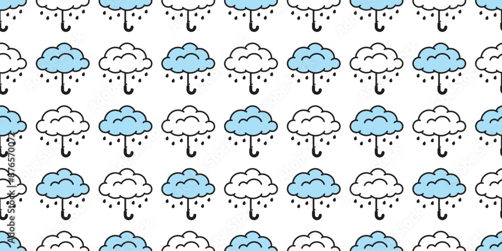 umbrella seamless pattern cloud rain sky vector cartoon doodle gift wrapping paper tile background repeat wallpaper scarf isolated illustration umbrella seamless pattern cloud rain sky vector cartoon doodle gift wrapping paper tile background repeat wallpaper scarf isolated illustration