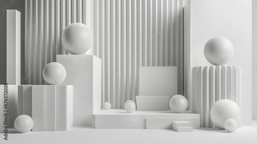 Abstract white and gray studio showcase wall and floor for background and product display. Abstract white and gray studio showcase wall and floor for background and product display.