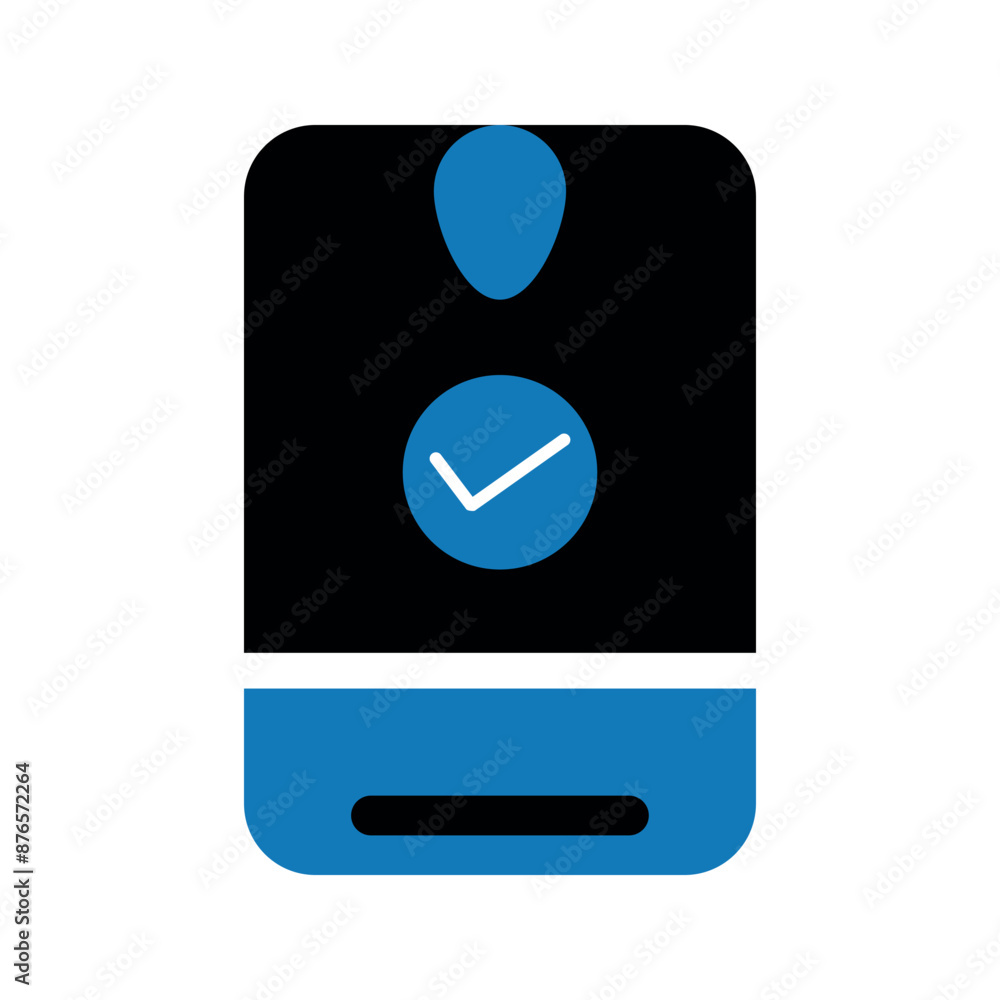 Mobile account login vector icon Mobile account login vector icon