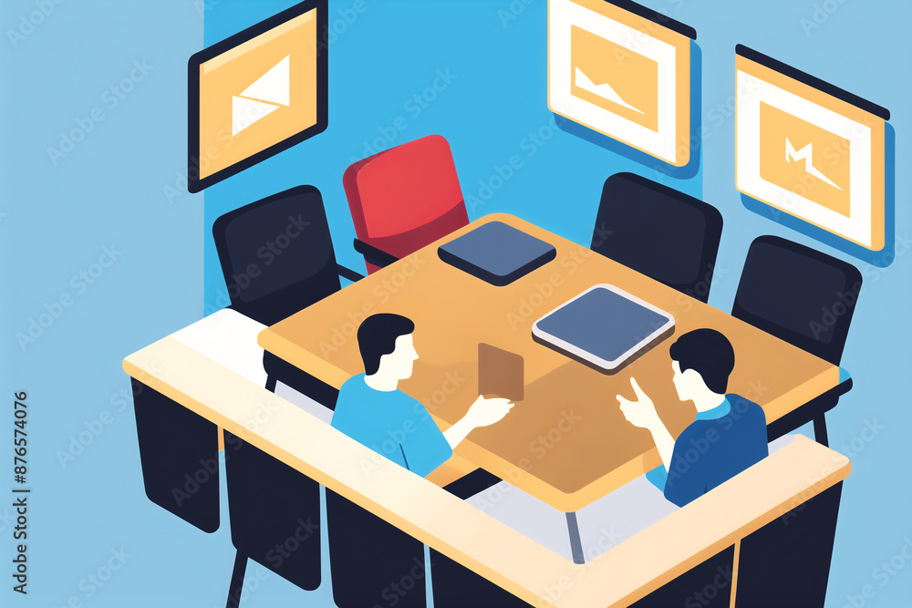 Professional Meeting Vector Illustration Professional Meeting Vector Illustration
