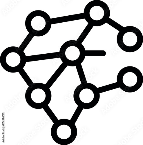 Network icon representing the concept of interconnectedness, data flow, and digital relationships