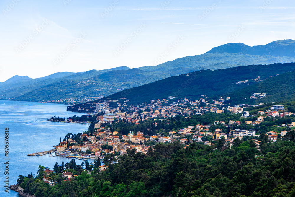 Fototapeta premium Opatija, croatia coastline view on may 27, 2024