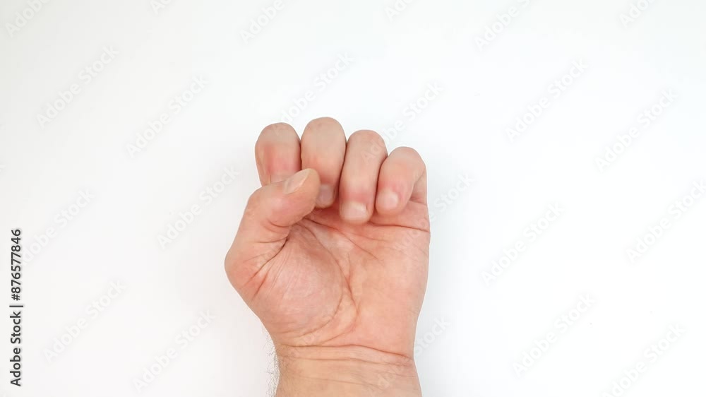Fingers of the hand. Male hand, palm, hand on a white background. Fingers of the hand. Male hand, palm, hand on a white background.