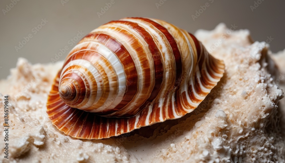 Close-up of a seashell with intricate patterns. Close-up of a seashell with intricate patterns.