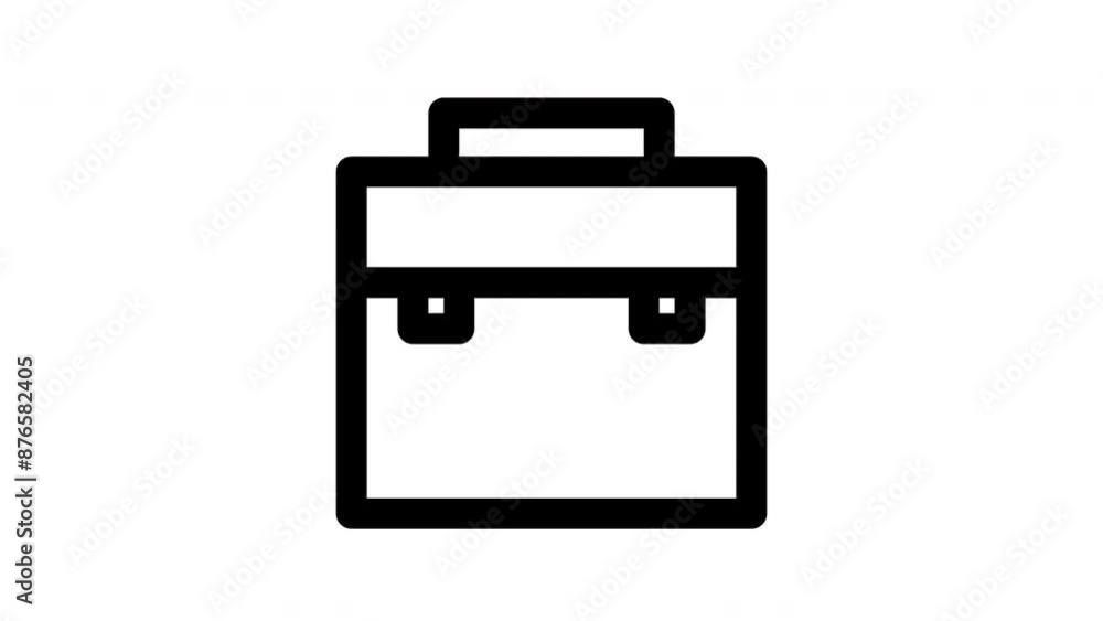 Animated Suitcase Icon in Line Style with Alpha Channel. Perfect for Project and Presentations Animated Suitcase Icon in Line Style with Alpha Channel. Perfect for Project and Presentations