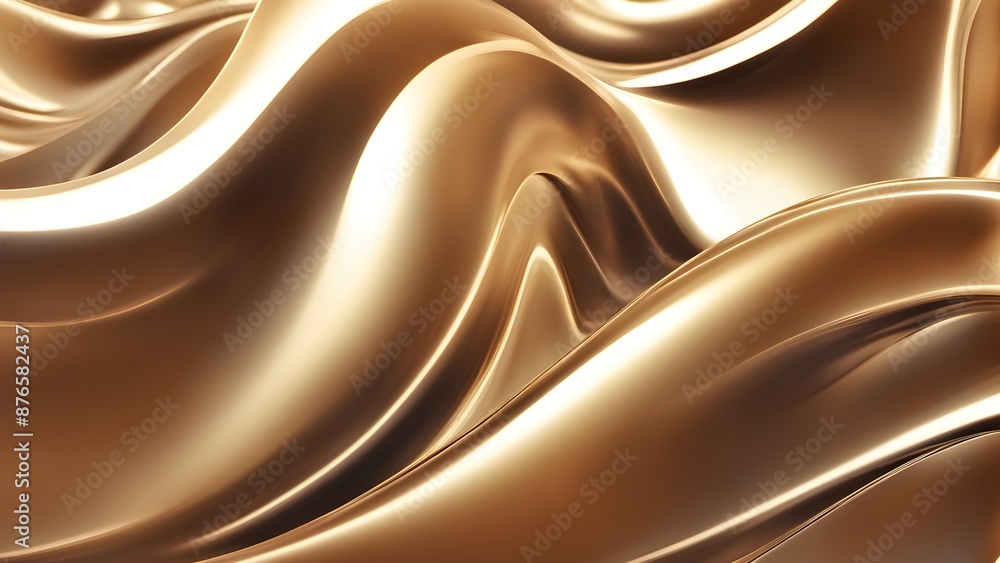 Fototapeta premium Golden Waves of Molten Metal