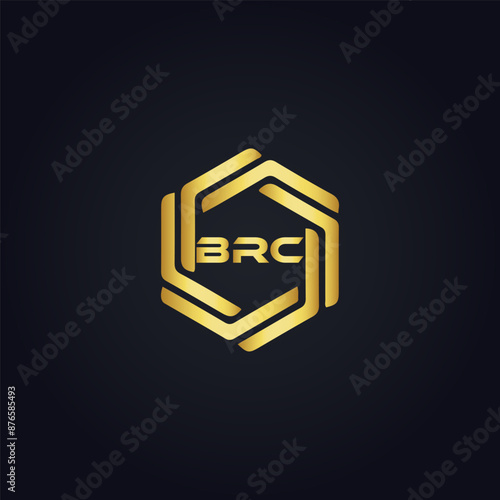 BRC logo. B R C design. White BRC letter. BRC, B R C letter logo design. B R C letter logo design in GOLD, GOLDEN LOGO, THREE, style. letter logo set in one artboard. B R C letter logo vector design.