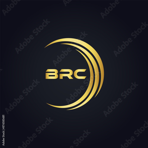 BRC logo. B R C design. White BRC letter. BRC, B R C letter logo design. B R C letter logo design in GOLD, GOLDEN LOGO, THREE, style. letter logo set in one artboard. B R C letter logo vector design.