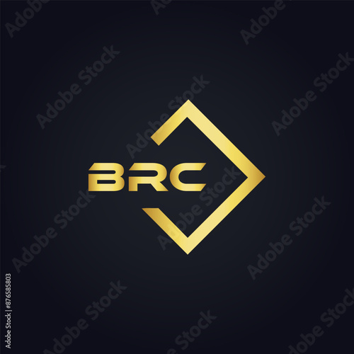 BRC logo. B R C design. White BRC letter. BRC, B R C letter logo design. B R C letter logo design in GOLD, GOLDEN LOGO, THREE, style. letter logo set in one artboard. B R C letter logo vector design.