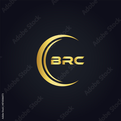 BRC logo. B R C design. White BRC letter. BRC, B R C letter logo design. B R C letter logo design in GOLD, GOLDEN LOGO, THREE, style. letter logo set in one artboard. B R C letter logo vector design.