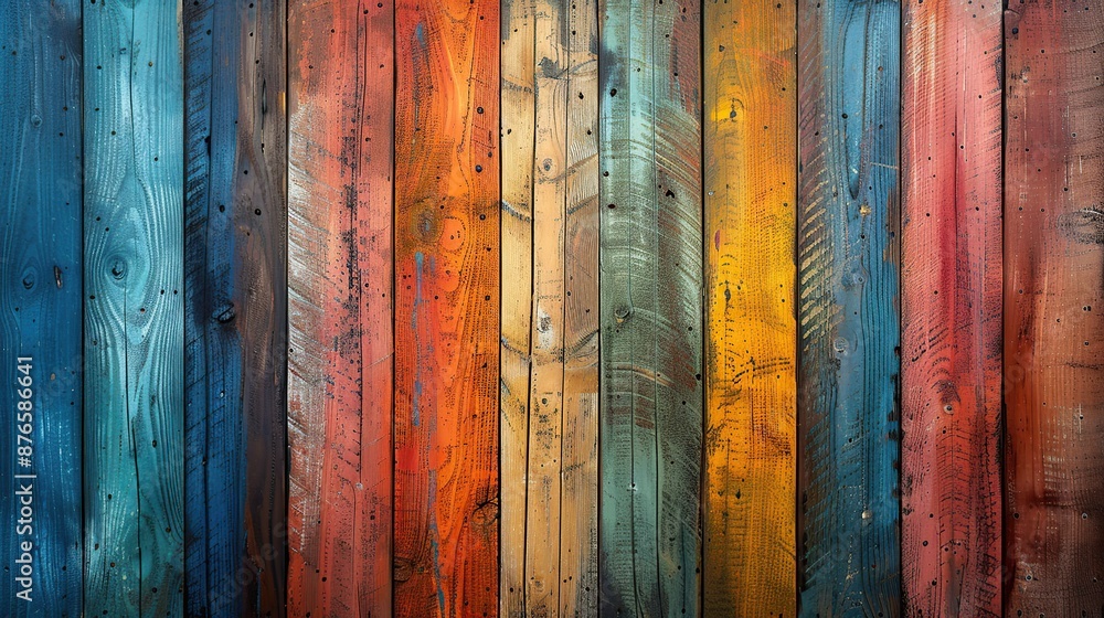 Colorful Wooden Planks Background Colorful Wooden Planks Background