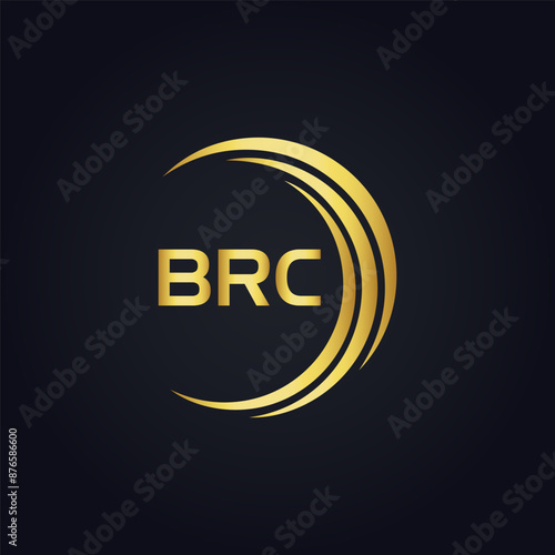 BRC logo. B R C design. White BRC letter. BRC, B R C letter logo design. B R C letter logo design in GOLD, GOLDEN LOGO, THREE, style. letter logo set in one artboard. B R C letter logo vector design.
