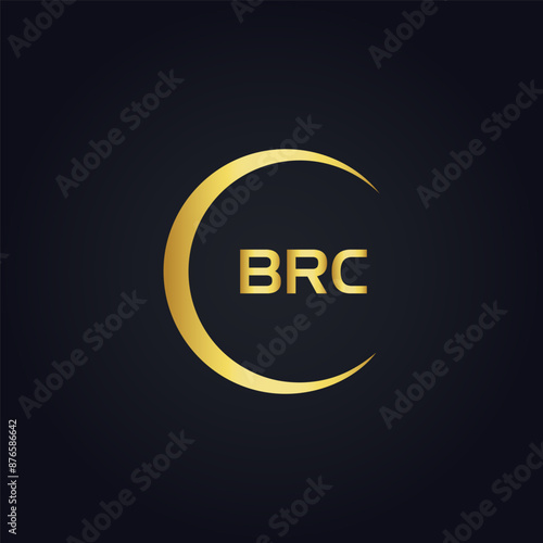 BRC logo. B R C design. White BRC letter. BRC, B R C letter logo design. B R C letter logo design in GOLD, GOLDEN LOGO, THREE, style. letter logo set in one artboard. B R C letter logo vector design.