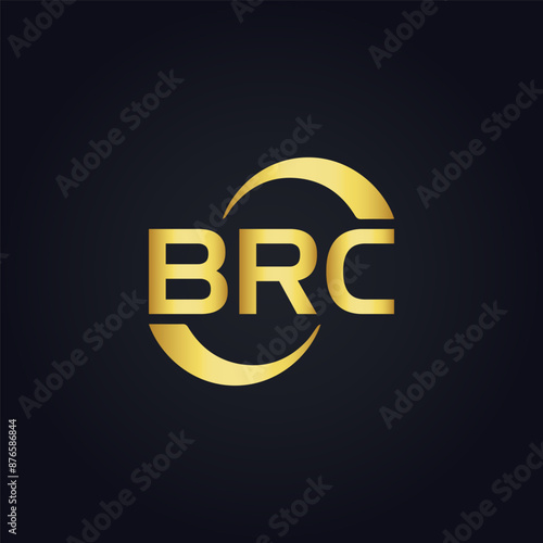 BRC logo. B R C design. White BRC letter. BRC, B R C letter logo design. B R C letter logo design in GOLD, GOLDEN LOGO, THREE, style. letter logo set in one artboard. B R C letter logo vector design.