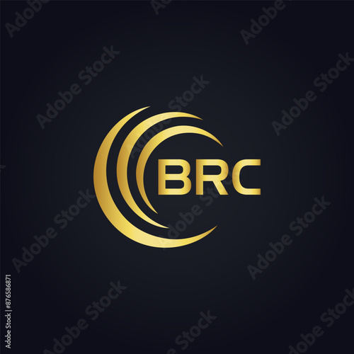 BRC logo. B R C design. White BRC letter. BRC, B R C letter logo design. B R C letter logo design in GOLD, GOLDEN LOGO, THREE, style. letter logo set in one artboard. B R C letter logo vector design.