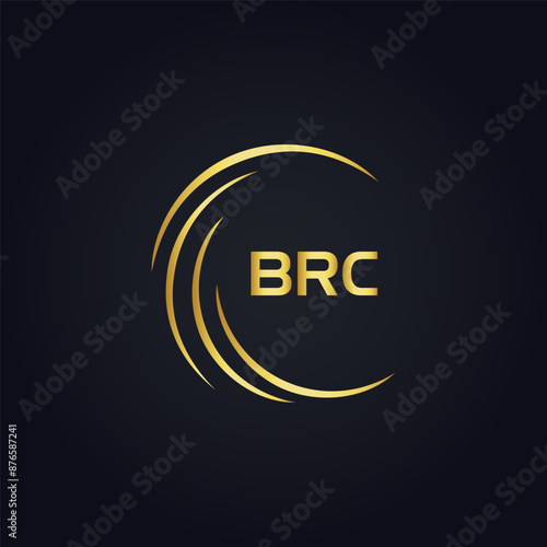 BRC logo. B R C design. White BRC letter. BRC, B R C letter logo design. B R C letter logo design in GOLD, GOLDEN LOGO, THREE, style. letter logo set in one artboard. B R C letter logo vector design.