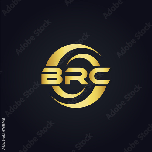 BRC logo. B R C design. White BRC letter. BRC, B R C letter logo design. B R C letter logo design in GOLD, GOLDEN LOGO, THREE, style. letter logo set in one artboard. B R C letter logo vector design.