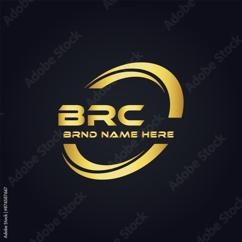 BRC logo. B R C design. White BRC letter. BRC, B R C letter logo design. B R C letter logo design in GOLD, GOLDEN LOGO, THREE, style. letter logo set in one artboard. B R C letter logo vector design.