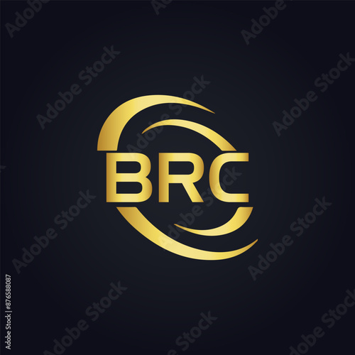BRC logo. B R C design. White BRC letter. BRC, B R C letter logo design. B R C letter logo design in GOLD, GOLDEN LOGO, THREE, style. letter logo set in one artboard. B R C letter logo vector design.