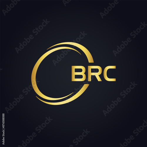 BRC logo. B R C design. White BRC letter. BRC, B R C letter logo design. B R C letter logo design in GOLD, GOLDEN LOGO, THREE, style. letter logo set in one artboard. B R C letter logo vector design.