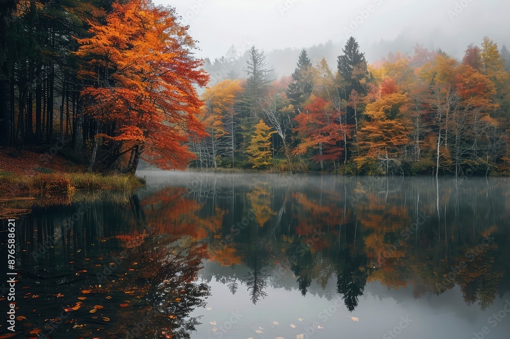 autumn landscape with lake autumn landscape with lake