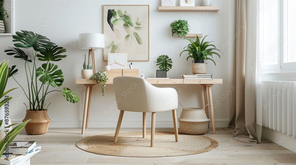 Scandinavian home office interiors blend functionality with airy simplicity, using natural materials, clean lines, and a neutral palette with hints of pastels.
Scandinavian home office interiors blend functionality with airy simplicity, using natural materials, clean lines, and a neutral palette with hints of pastels.