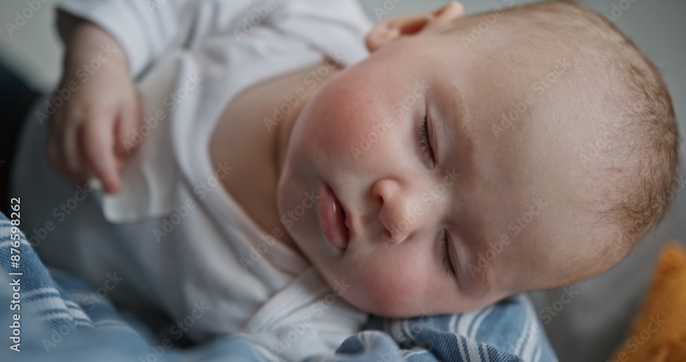 Father's Tender Kiss on His Baby Son's Cheek Close-Up Father's Tender Kiss on His Baby Son's Cheek Close-Up