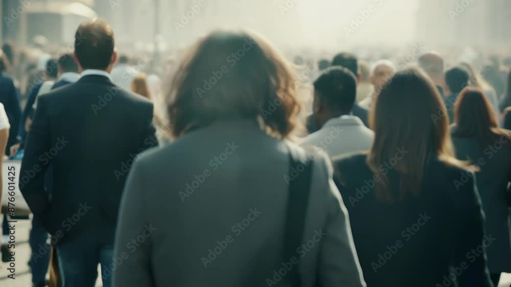 Crowd of people walking on a city street Crowd of people walking on a city street