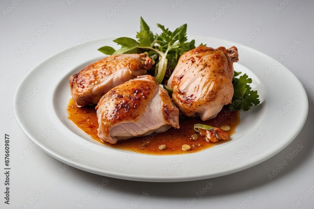 an image from above showing raw chicken thighs on a plate