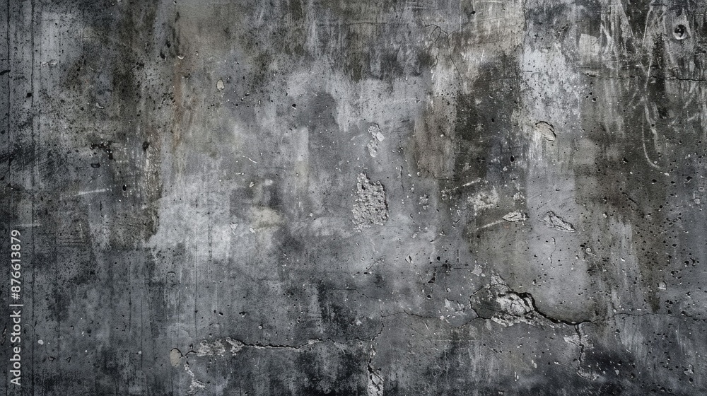 Fototapeta premium Grunge concrete wall texture background for interior design with text space