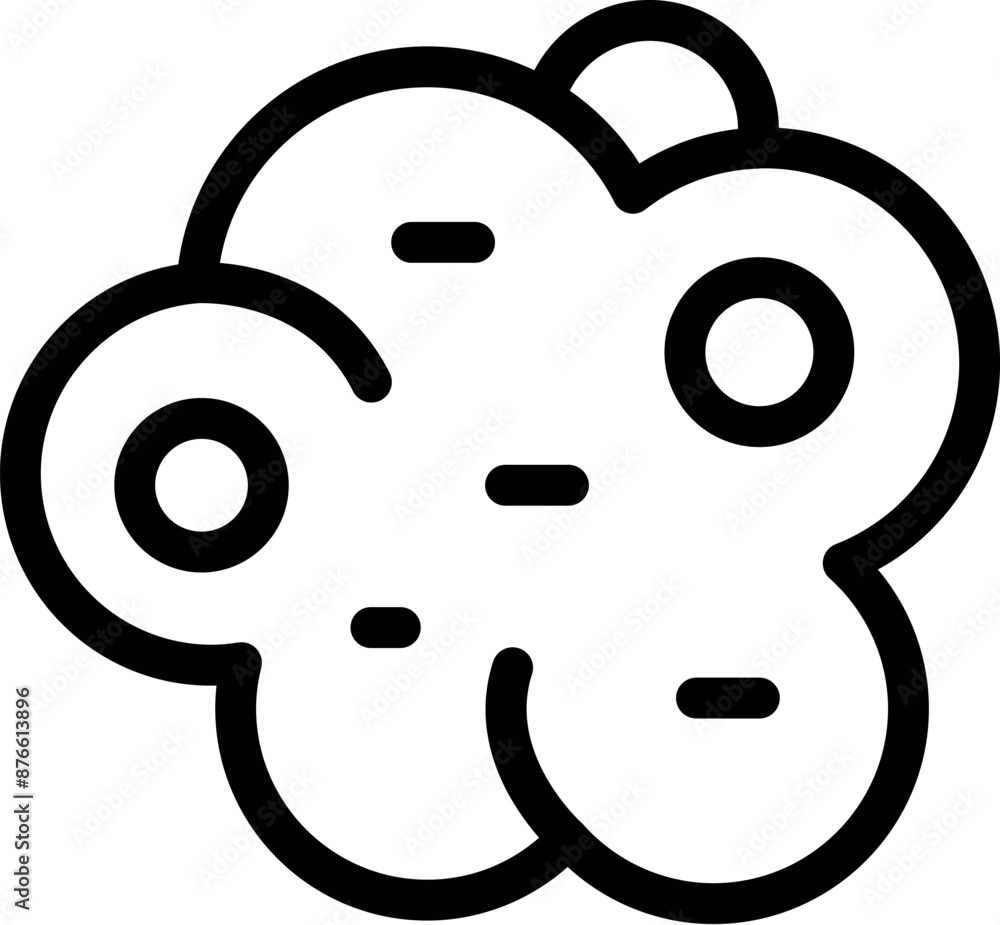 Simple outline style icon of data cloud computing symbolizing digital storage Simple outline style icon of data cloud computing symbolizing digital storage