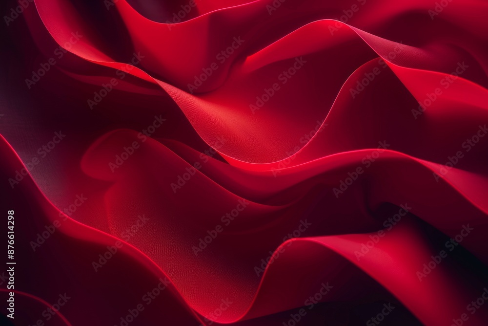 Red abstract flowing shapes Red abstract flowing shapes