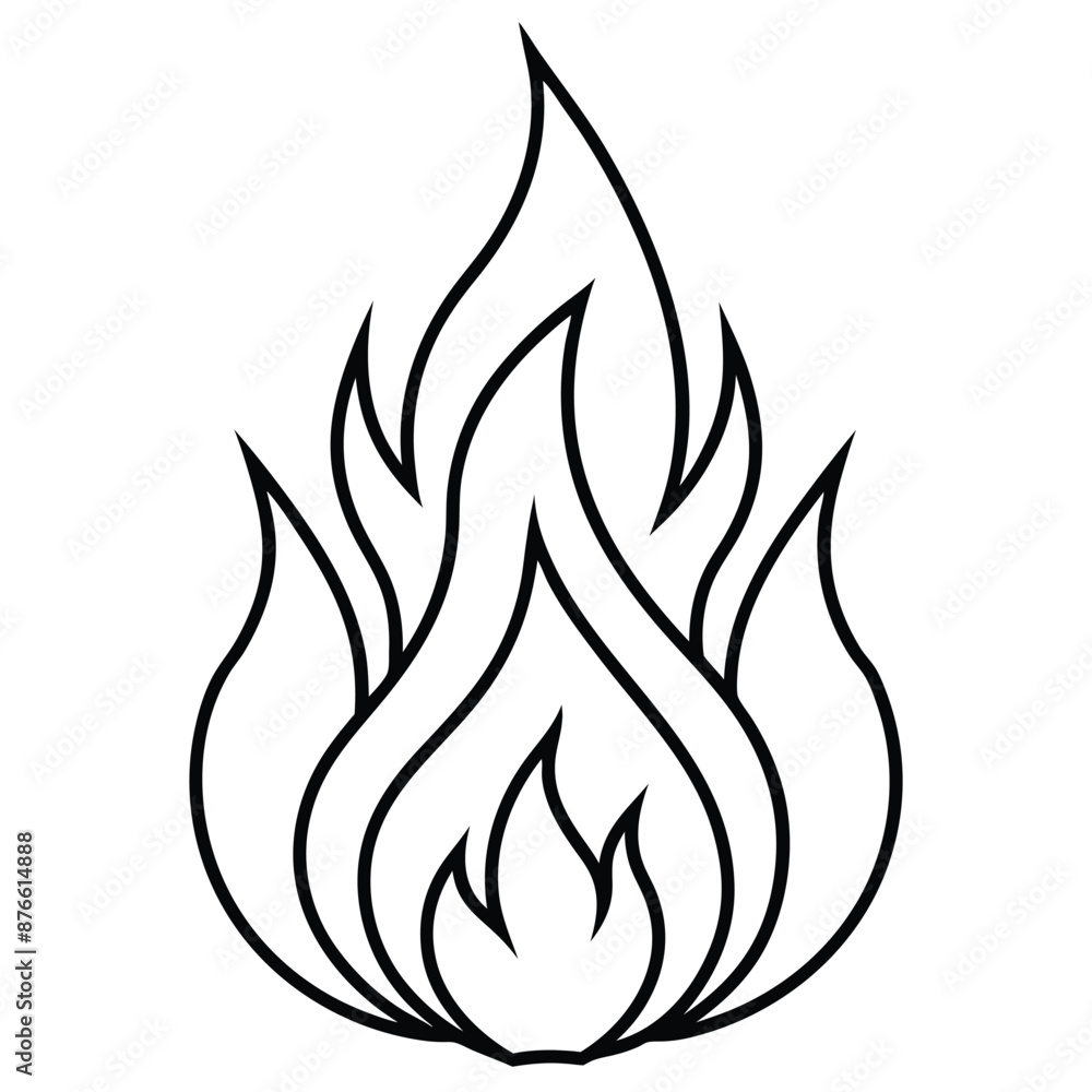 Fire icon collection, Fire flame symbol, Bonfire silhouette logotype, Flames symbols set flat style - stock vector, Silhouette vector illustration Fire icon collection, Fire flame symbol, Bonfire silhouette logotype, Flames symbols set flat style - stock vector, Silhouette vector illustration