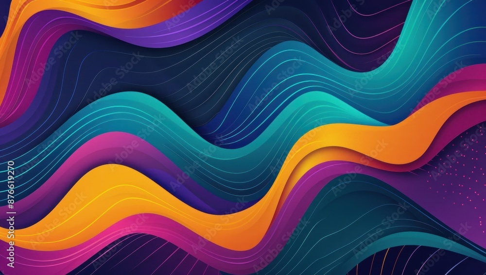 Abstract Colorful Wavy Pattern Abstract Colorful Wavy Pattern