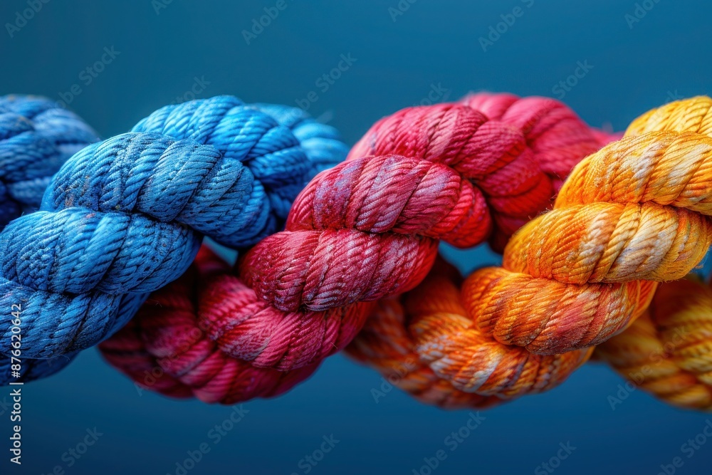 Strong Teamwork Braid: Connecting Diverse Strengths for Powerful Partnerships and Unity in Communication and Support on Colorful Background Strong Teamwork Braid: Connecting Diverse Strengths for Powerful Partnerships and Unity in Communication and Support on Colorful Background