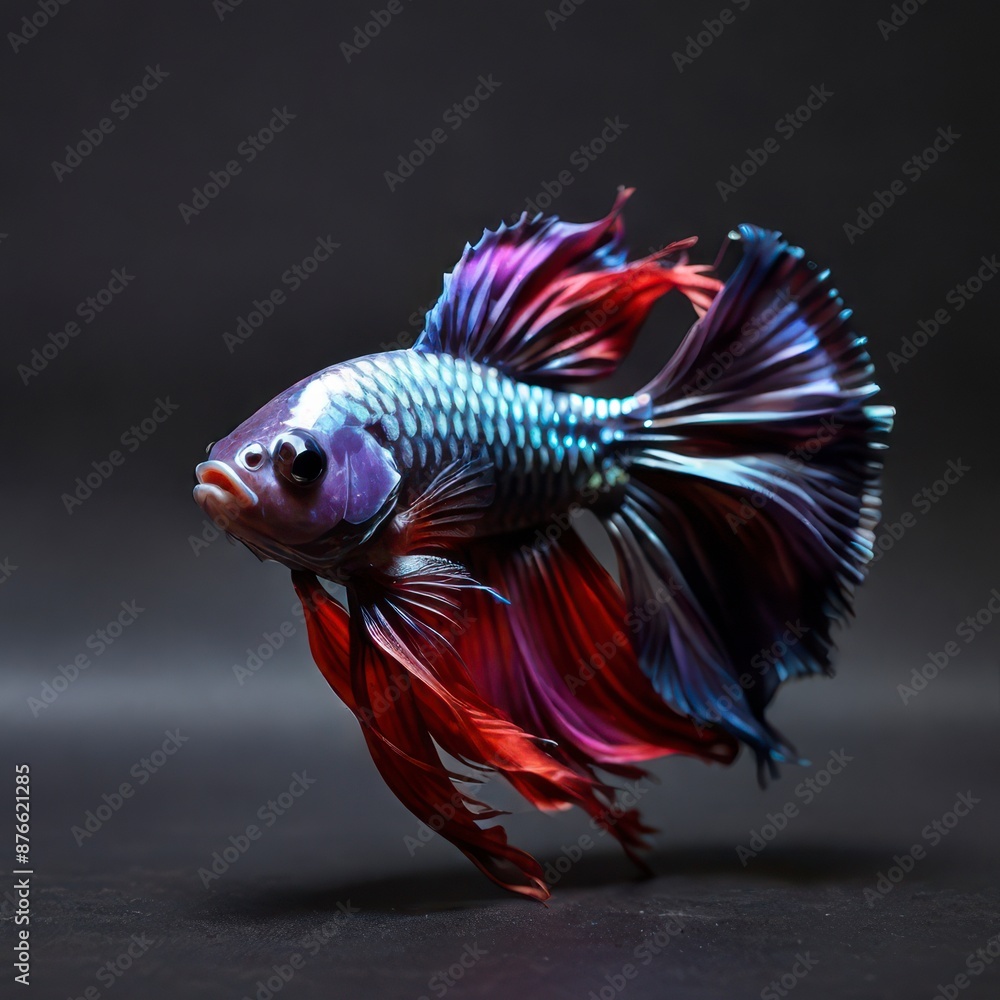 Fototapeta premium betta fish on a black background