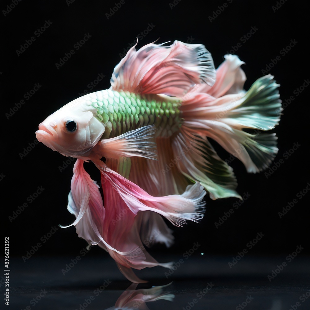 betta fish on a black background betta fish on a black background
