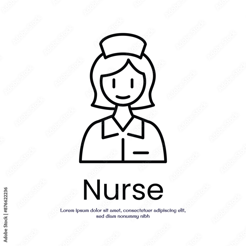 nurse thin outline icon vector design good for web or mobile app nurse thin outline icon vector design good for web or mobile app