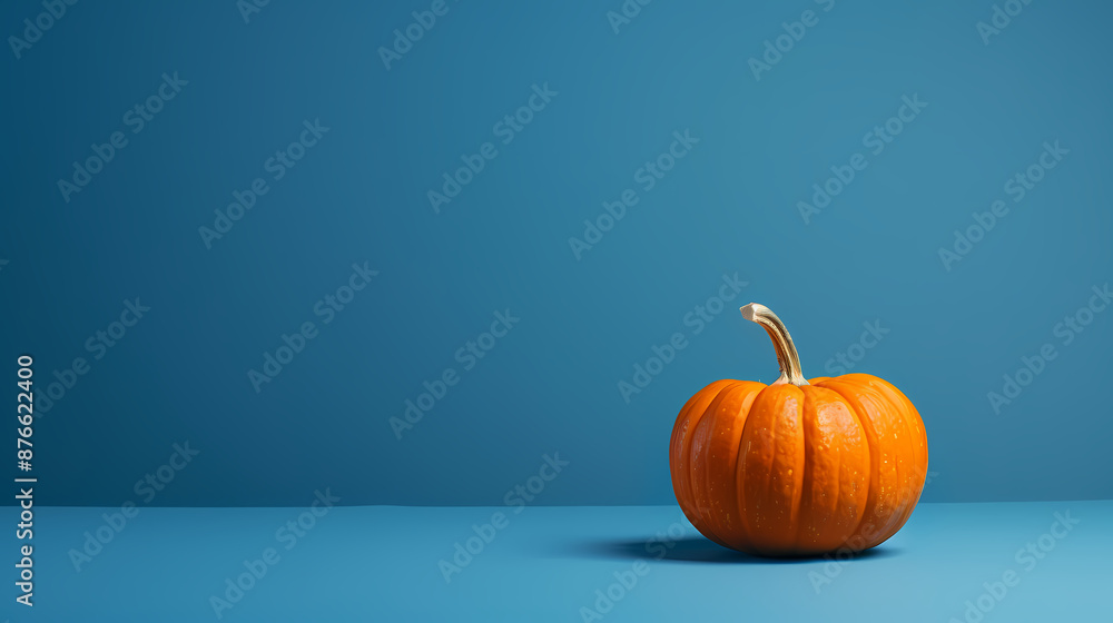 Pumpkins on a blue background Pumpkins on a blue background